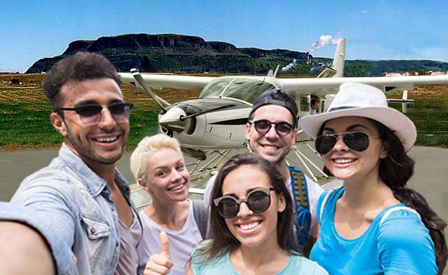 Caravan sight seeing flight